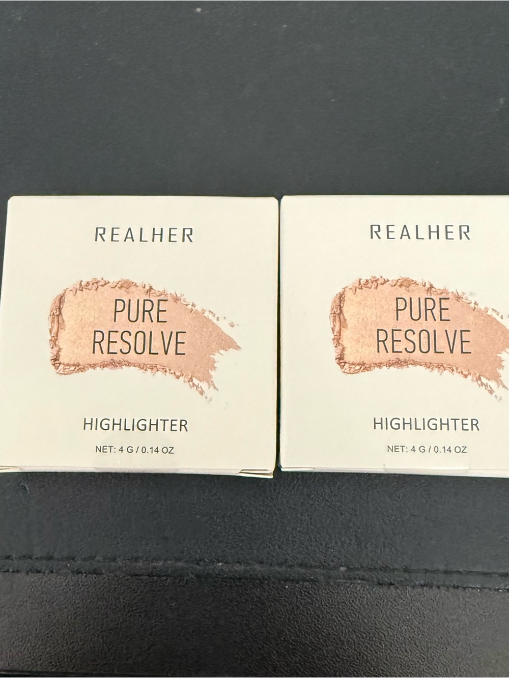 REALHER Pure Resolve Highlighter‎ Champagne Glow x2 NIB